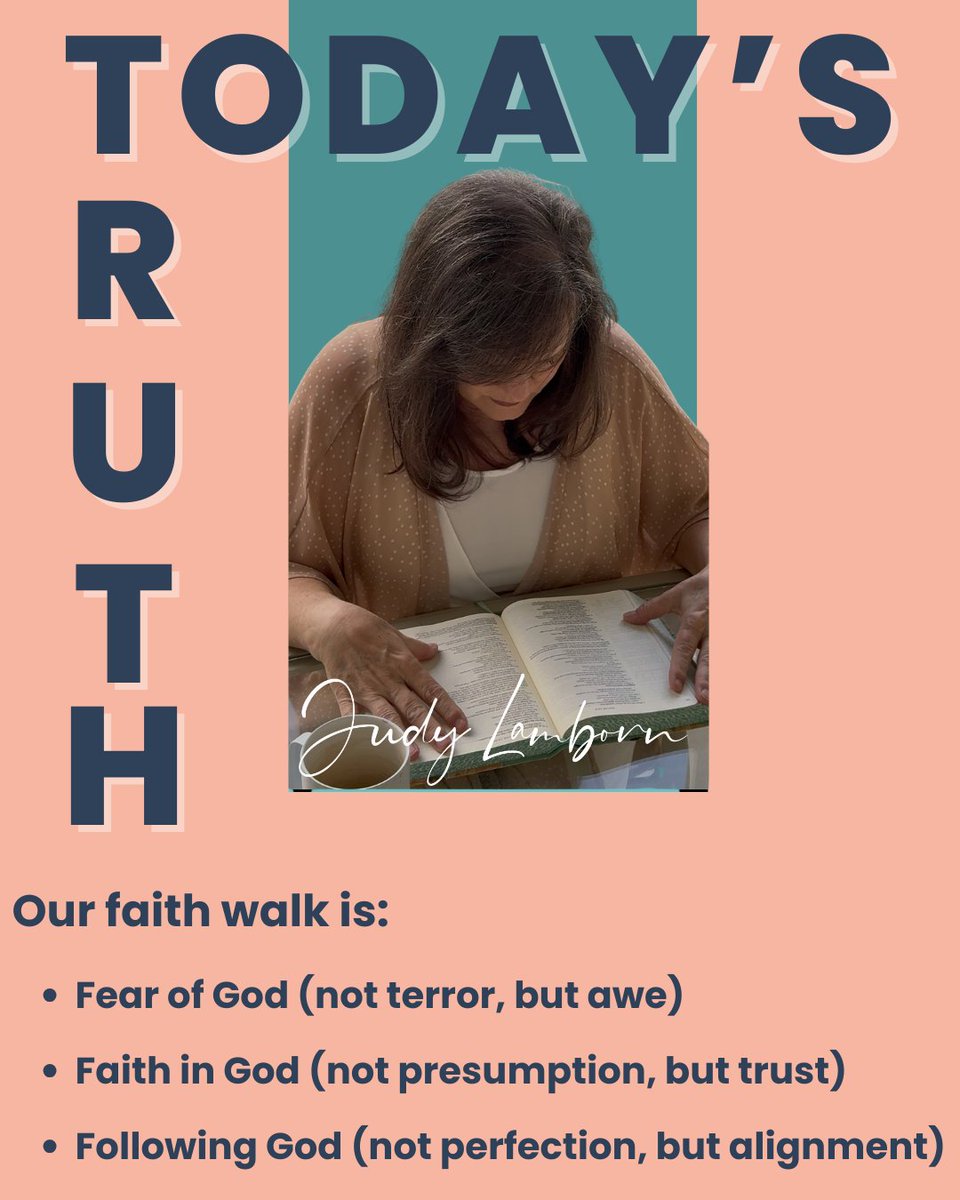 This walk of faith isn’t about being perfect—it’s about being postured.

→ Fear of God (not terror, but awe)
→ Faith in God (not presumption, but trust)
→ Following God (not perfection, but alignment)
You’re walking the scroll, one surrendered step at a time. #FaithJourney