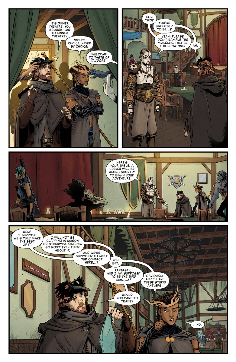 Reminder: Our Free Comic Book Day comics are available now on the Dark Horse website and wherever you get your digital comics: bit.ly/3RX9zQQ

In our general issue, check out two new stories from the worlds of Critical Role and Black Hammer.

By @sammaggs, Jeff Lemire,