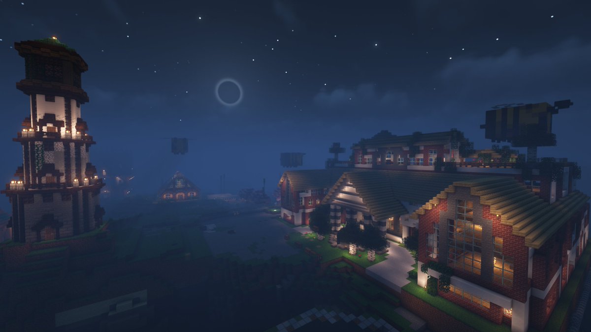 🌙 When night falls, this pixel village remains warm as ever. Lights glow under the rooftops, guarding every soul returning home.