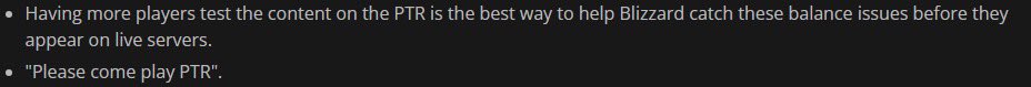 breadzinwow's tweet photo. insane shit from blizzard.

“we fired our entire QA team now we need you guys to be unpaid testers. if its buggy or unbalanced, its your fault!” https://t.co/pRjSnikbHc