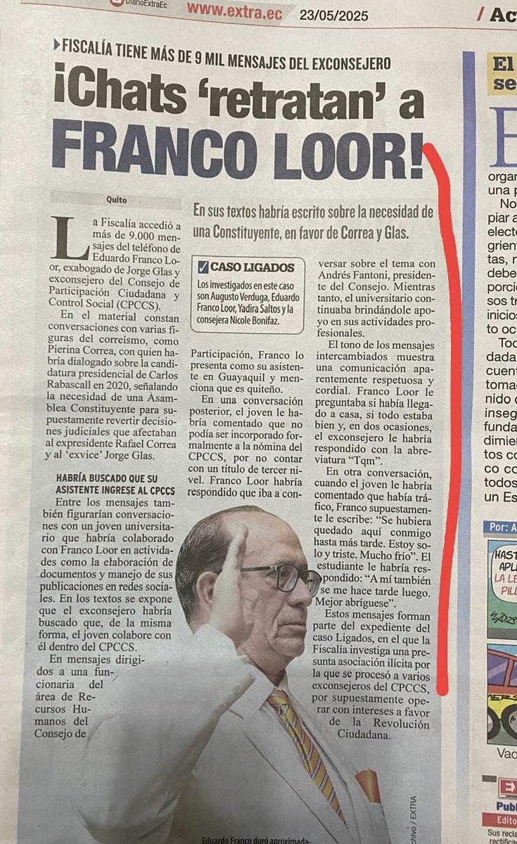 fernandobalda's tweet photo. Lo que faltaba… (del abogado de Correa, por supuesto). Si no, no se cumplía la regla. Siempre lo he dicho: para ser correísta, hay que ser ladrón o m….

Lean y díganme si soy yo el mal pensado. O como decía Juan Gabriel: “Lo que se ve, no se pregunta.” https://t.co/gAWsz6rxAK