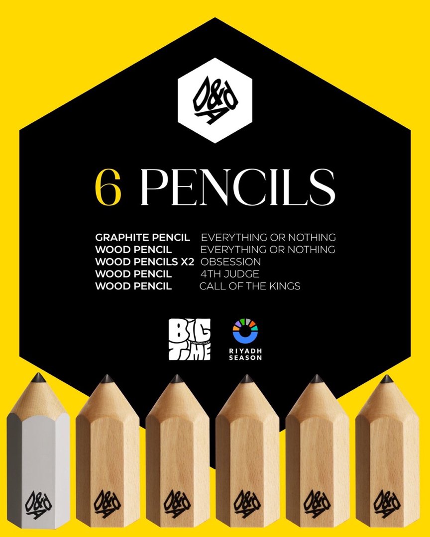 موسم الرياض يواصل تألقه بحصوله على عدة جوائز في فئتي Craft و Innovation ضمن مهرجان D&amp;AD البريطاني، أحد أرقى المهرجانات العالمية في مجال الإبداع والتميّز 🏆
بالشراكة مع BigTime Creative Shop، الشريك الإبداعي للموسم، يرسّخ هذا الإنجاز المكانة العالمية للإبداع السعودي❤️🇸🇦