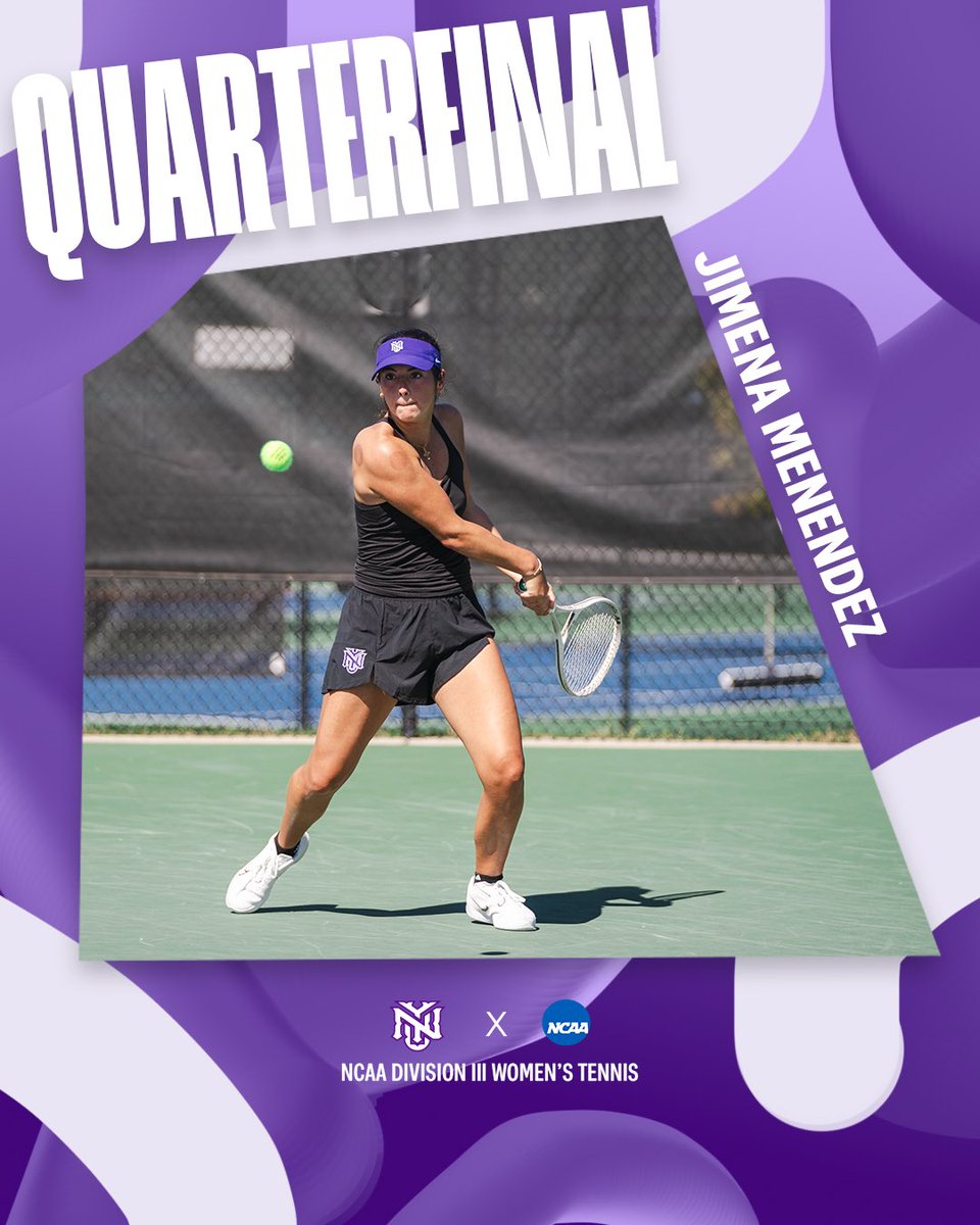 NYU Athletics (@nyuathletics) on Twitter photo She’s on to Sunday
<a href="/NYUtennis/">NYU Tennis</a> women’s all-time wins leader, Jimena Menendez, is now the first Violet woman to ever qualify for the NCAA Singles Championship quartfinals
The senior will face Jay Xiao from Johns Hopkins at 1 pm eastern on Sunday! She’s on to Sunday
<a href="/NYUtennis/">NYU Tennis</a> women’s all-time wins leader, Jimena Menendez, is now the first Violet woman to ever qualify for the NCAA Singles Championship quartfinals
The senior will face Jay Xiao from Johns Hopkins at 1 pm eastern on Sunday!