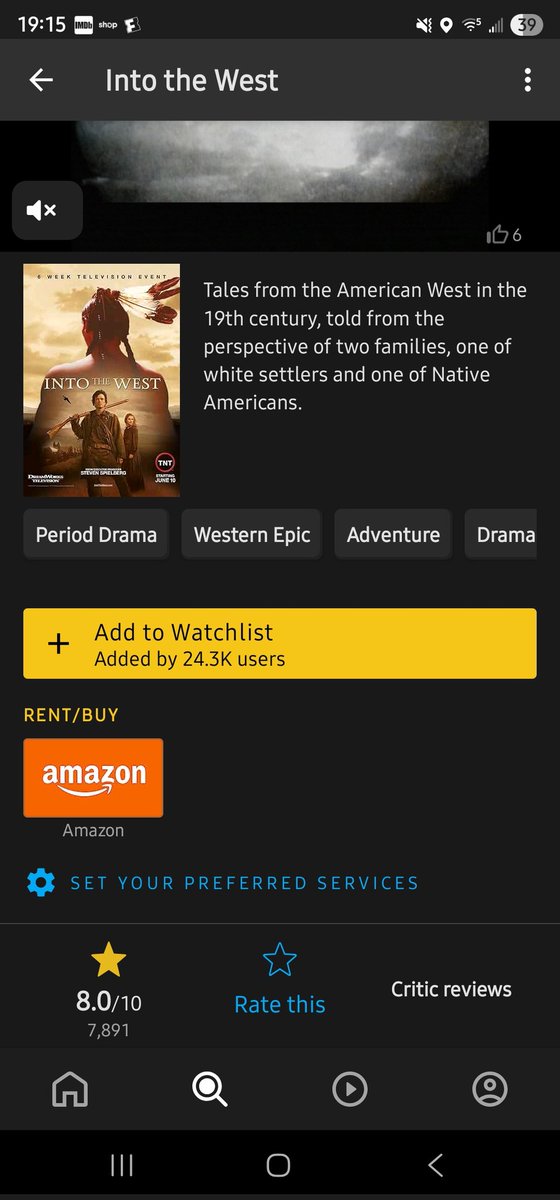 Cherokee_Native's tweet photo. @Fandango can you put Into the West on Fandango for purchase? Please 🥺 https://t.co/t9ks0FgNtl