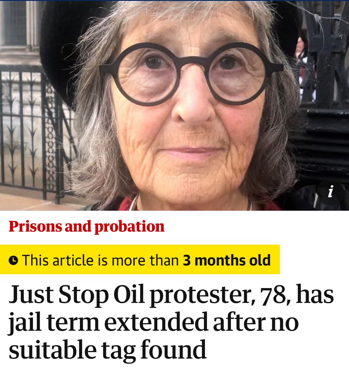 Does anyone remember Rupert Lowe or the rest of the right demanding this pensioner be released early?