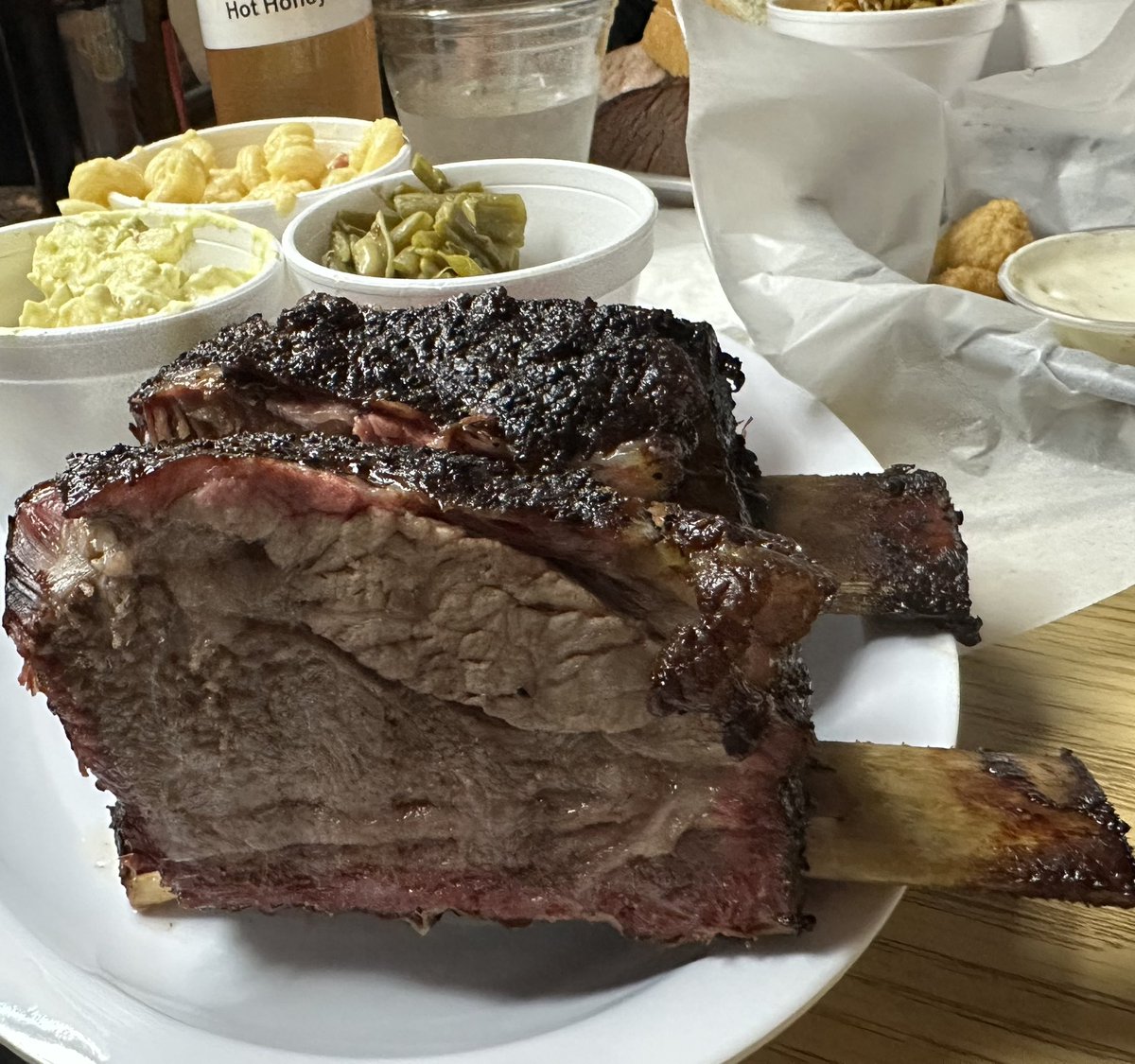 Mrshift's tweet photo. @OfficialOPLive smoked dino ribs tonight https://t.co/g0MQqN89M5