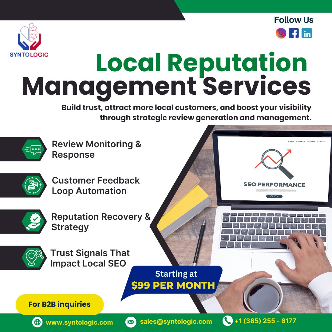 syntologicllc's tweet image. 📌 Looking to boost your local visibility?
Start with what your customers are saying.
Syntologic helps you monitor, recover, and grow through reputation management.
✨ Start today for just $99/month
🔗 syntologic.com
☎️ (385) 255-6177
#SmallBusinessTools #LocalSEOHelp