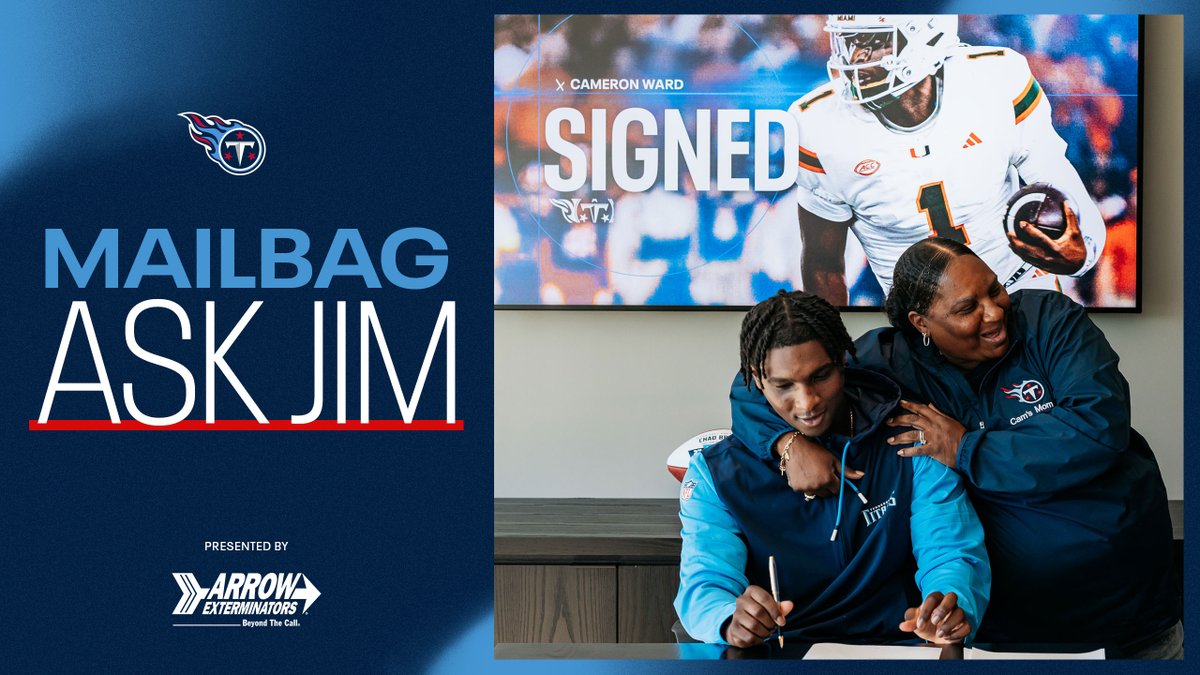 Jim Wyatt (@jwyattsports) on Twitter photo The Memorial Day weekend edition of the <a href="/Titans/">Tennessee Titans</a> mailbag has arrived.
READ bit.ly/44SvCzH The Memorial Day weekend edition of the <a href="/Titans/">Tennessee Titans</a> mailbag has arrived.
READ bit.ly/44SvCzH