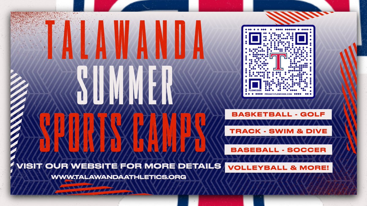 Talawanda Athletic Dept. (@ths_brave) on Twitter photo โฝ๏ธ๐โพ๏ธ๐Get in the game this summer with Talawanda Youth Sports Camps! โณ๏ธ๐๐โโ๏ธ๐ฅ
๐ป Visit talawandaathletics.org/sports-camps/ for more information!
<a href="/THSBoosters/">Talawanda Boosters</a> <a href="/Brave_VB/">Talawanda Volleyball</a> <a href="/Talawandabaseb1/">Talawanda Baseball</a> <a href="/THS_Track_Field/">Talawanda Track and Field</a> <a href="/Talawandabaseb1/">Talawanda Baseball</a> <a href="/Talawandabaseb1/">Talawanda Baseball</a> <a href="/TalawandaBBall/">Talawanda Boys Basketball</a> <a href="/TalawandaGBBall/">Talawanda Girls Basketball</a> <a href="/Brave_SwimDive/">Talawanda Swim_Dive</a> โฝ๏ธ๐โพ๏ธ๐Get in the game this summer with Talawanda Youth Sports Camps! โณ๏ธ๐๐โโ๏ธ๐ฅ
๐ป Visit talawandaathletics.org/sports-camps/ for more information!
<a href="/THSBoosters/">Talawanda Boosters</a> <a href="/Brave_VB/">Talawanda Volleyball</a> <a href="/Talawandabaseb1/">Talawanda Baseball</a> <a href="/THS_Track_Field/">Talawanda Track and Field</a> <a href="/Talawandabaseb1/">Talawanda Baseball</a> <a href="/Talawandabaseb1/">Talawanda Baseball</a> <a href="/TalawandaBBall/">Talawanda Boys Basketball</a> <a href="/TalawandaGBBall/">Talawanda Girls Basketball</a> <a href="/Brave_SwimDive/">Talawanda Swim_Dive</a>