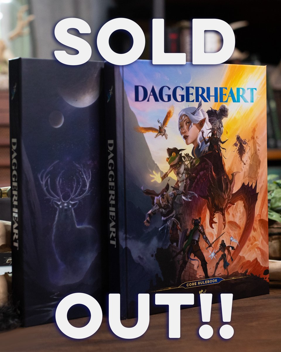 Daggerheart has SOLD OUT in the Critical Role shops 😎🗡❤️‍🔥

BUT NOT FOR LONG!! You can still grab copies RIGHT NOW on Amazon or Barnes &amp; Noble for shipping June 3rd, or check in with your local game store on their current stock. We’ll be back in action in our own shop SOON!!