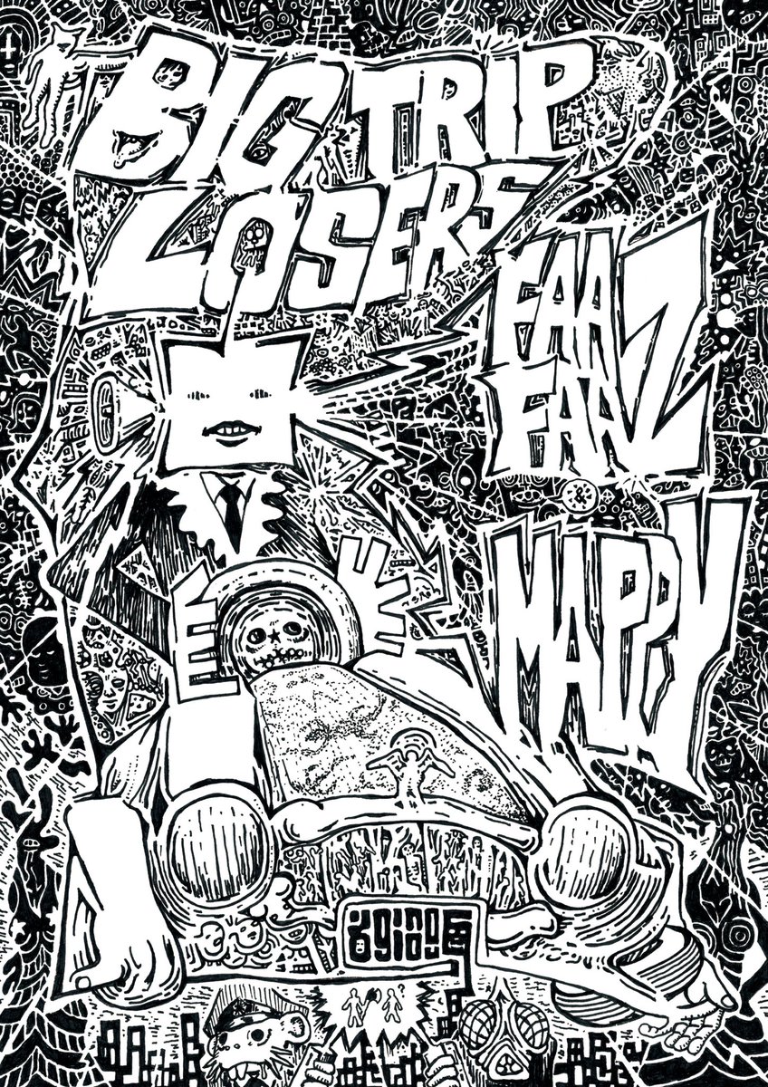 yahhoooooooo086's tweet image. 【NEW RELEASE!!】
FAAFAAZ×MAPPYのスプリット音源『BIG TRIP LOSERS』本日リリースす!ライブ会場と各レーベルweb shopのみで販売!酔うぺいさんのA4デカジャケ最高!宜しくどぞ!!
roadtrip.thebase.in/items/108607061