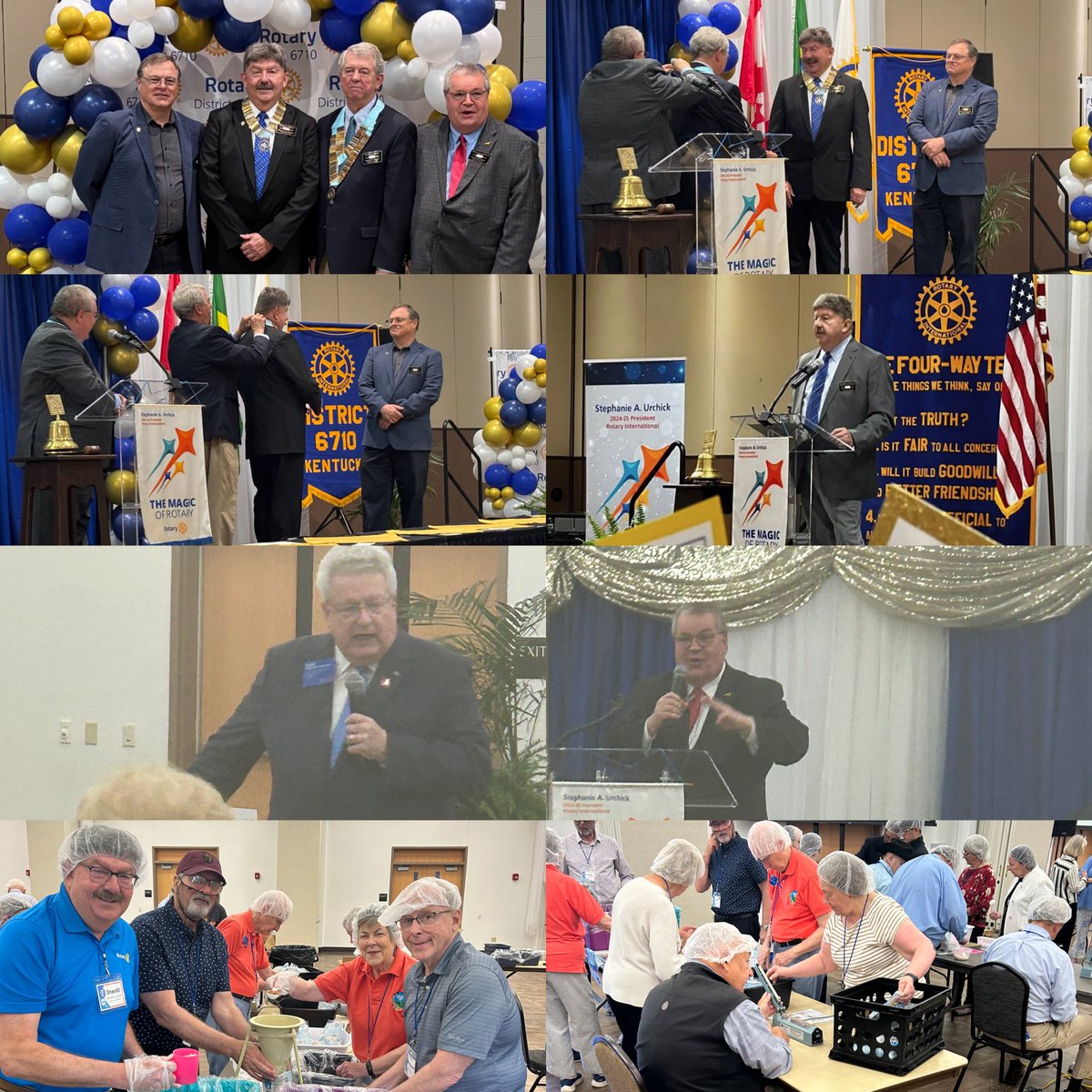 District 6710 Rotary Conference in Hopkinsville at The Bruce Convention Center was a great success. 

Our Community service of Packing Food for those in need is always special. 

Looking forward to a great year as Rotary District Governor Elect.