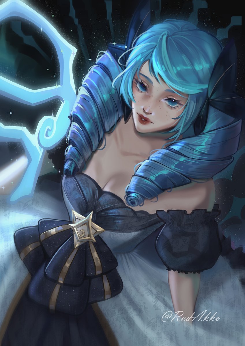 RedAkko's tweet photo. Just finished this fanart of Gwen from League of Legends! 🧵💙

Let me know what champ I should draw next!! https://t.co/JGESj9euqu