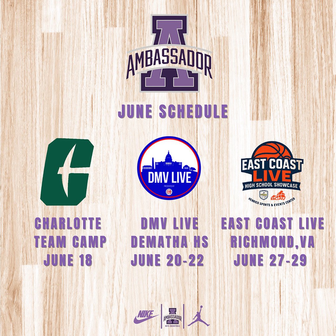 Nick Jones (@coachjonesacs) on Twitter photo Super Excited for June.
A lot of opportunity for our program and our kids to be seen, play great competition and build towards Fall Preseason,
<a href="/ACSLions_BB/">Ambassador Christian School - Boys Basketball</a> 🟣⚪️🟣 Super Excited for June.
A lot of opportunity for our program and our kids to be seen, play great competition and build towards Fall Preseason,
<a href="/ACSLions_BB/">Ambassador Christian School - Boys Basketball</a> 🟣⚪️🟣