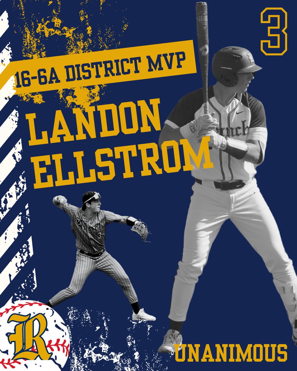 Congratulations to Landon Ellstrom on being the 2025 16-6A District MVP! HWPO!