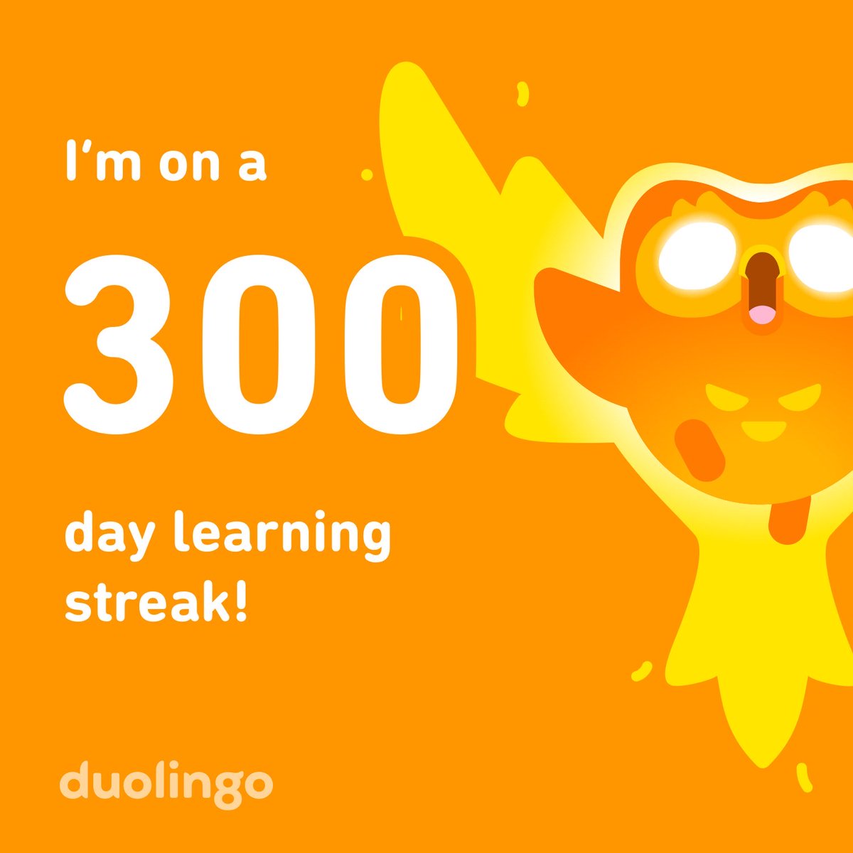 300 days. Hope I can participate in a real conversation soon. Froze on Friday, and all I could summon was “I wear blue socks” 😃