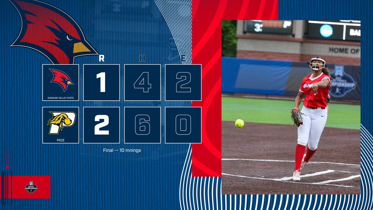 svsuathletics (@svsuathletics) on Twitter photo FINAL AFTER 10
<a href="/SVSU_Softball/">Cardinal Softball</a> falls to Pace in extras to end historic season at the <a href="/NCAADII/">NCAA Division II</a> Championship #BeaksUp #GoCards FINAL AFTER 10
<a href="/SVSU_Softball/">Cardinal Softball</a> falls to Pace in extras to end historic season at the <a href="/NCAADII/">NCAA Division II</a> Championship #BeaksUp #GoCards