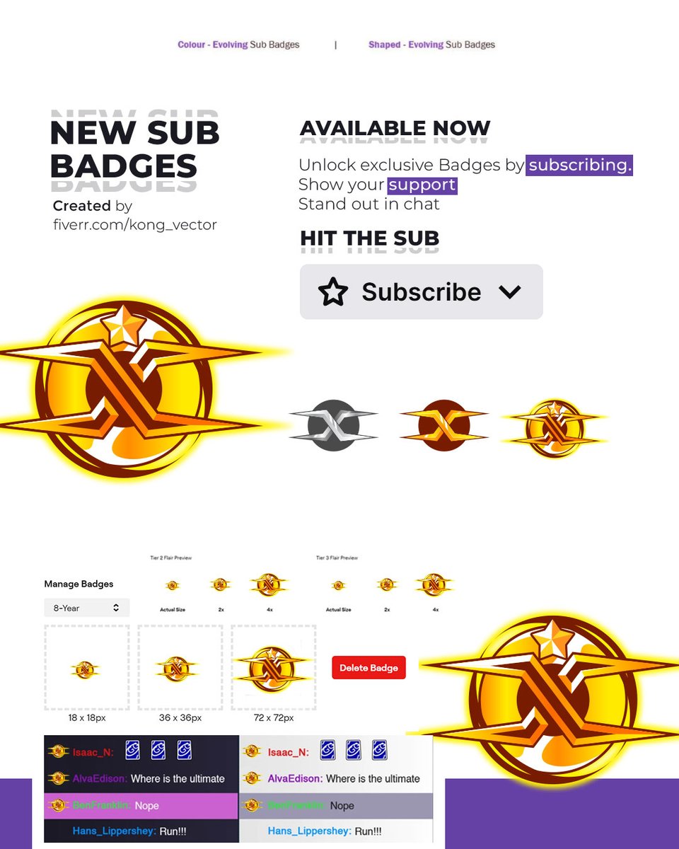Xylumz (@godxylumz) on Twitter photo Share your thoughts on my new animated live sub badges—join now! Catch me on Kick streams; we're just starting! Special thanks to <a href="/KongVector/">Kong Vector</a> for making this possible. More evolving badges coming!
#kickstreaming #live #sub #badge #kick #xylumz Share your thoughts on my new animated live sub badges—join now! Catch me on Kick streams; we're just starting! Special thanks to <a href="/KongVector/">Kong Vector</a> for making this possible. More evolving badges coming!
#kickstreaming #live #sub #badge #kick #xylumz
