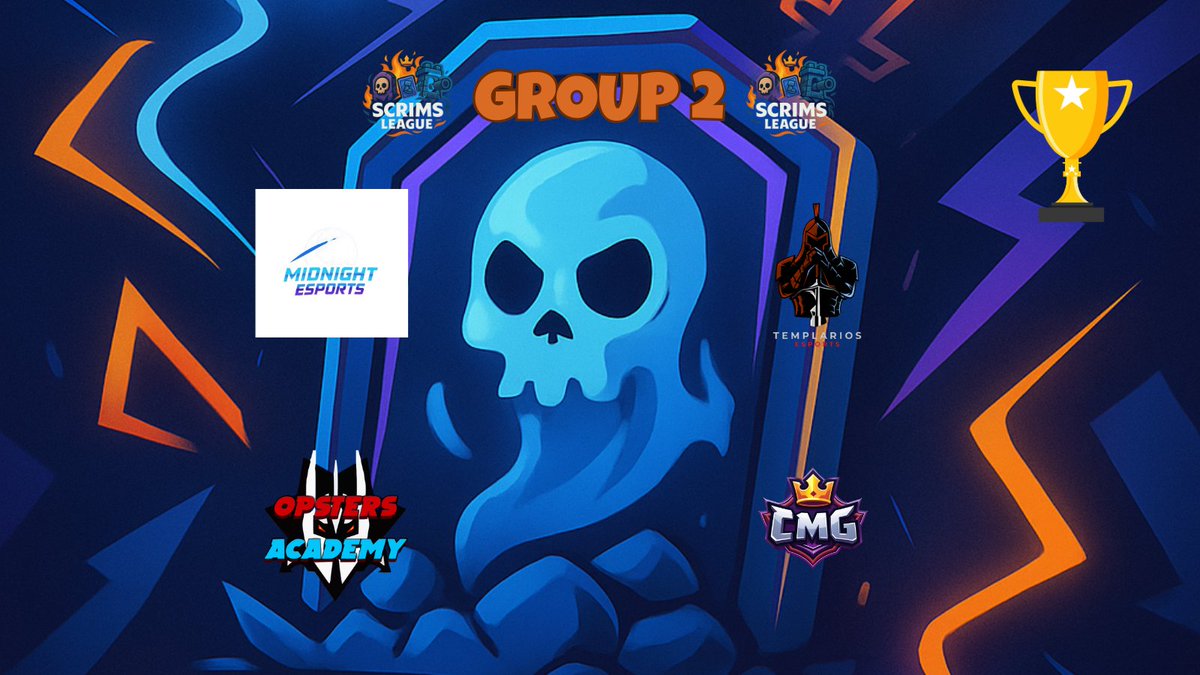 Scrims League (@scr1ms_league) on Twitter photo We presents to you Group 2 of First Season !
Group 2
<a href="/e_midnight73725/">Midnight E-Sports</a>
<a href="/TemplariosEGS/">Templarios Esports</a>
<a href="/OpsterseSports/">Opsters eSports</a> Academy
<a href="/CMG_EsportsCR/">CMG E-Sport</a> Academy We presents to you Group 2 of First Season !
Group 2
<a href="/e_midnight73725/">Midnight E-Sports</a>
<a href="/TemplariosEGS/">Templarios Esports</a>
<a href="/OpsterseSports/">Opsters eSports</a> Academy
<a href="/CMG_EsportsCR/">CMG E-Sport</a> Academy