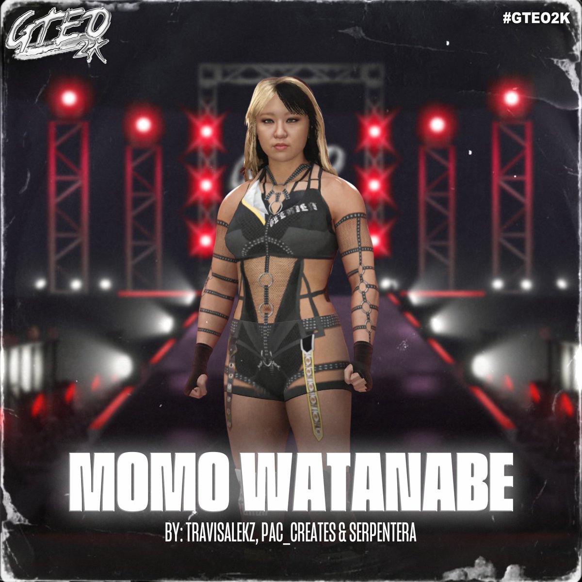 Just uploaded our version of Momo Watanabe <a href="/stardom_momo/">渡辺 桃</a> for #WWE2K25 as part of the <a href="/GTEO2K/">GTEO</a>  project.
It's a collab with <a href="/PAC_Creates/">pac パック</a> with a moveset by Serpentera
Special thanks to <a href="/BANbantam/">¡BAN bantam!</a> for some reference images. 

Tags to find it are travisa, paccreates, gteo2kstardom