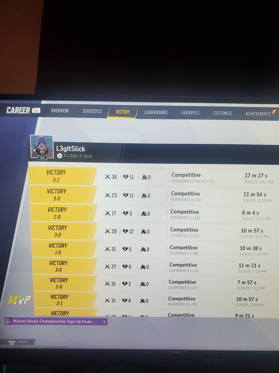 SlickL3git's tweet image. Nice little streak to hit GM today!