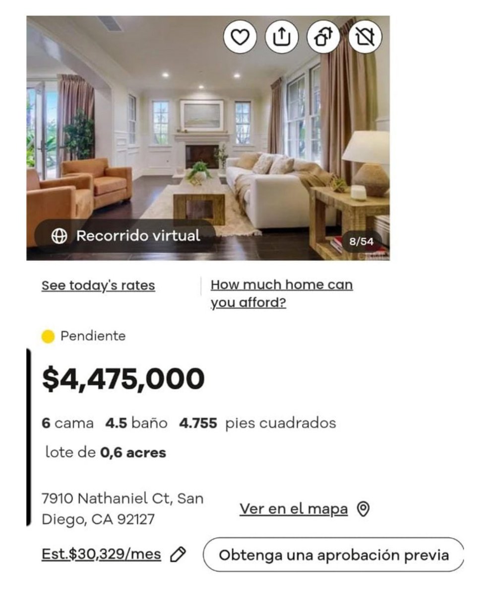 arnemx's tweet photo. Pon mucha atención en la mesa, el brazo del sofá y colcha sobre el sofá.

Adivina quién está vendiendo su casa porque ya no puede ir a EEUU.

Ahora fíjate cuántos millones de dólares cuesta.

#AusteridadRepublicana #HonestidadValiente https://t.co/kVpQN65Vzk