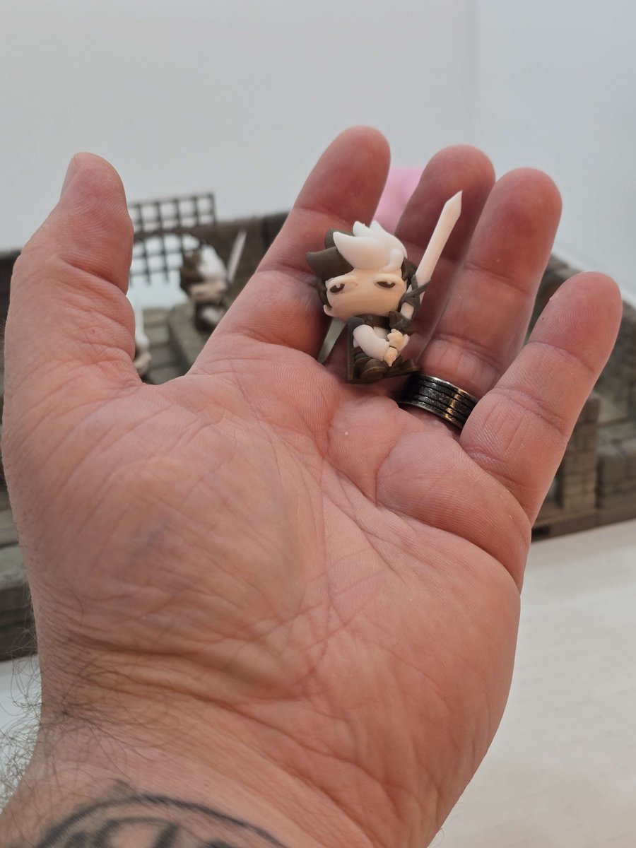 w0LfNiNja's tweet image. No spells. No mercy. Just sword-swingin’ chaos. ⚔️
This Human Fighter mini is 3D printed and ready to roll for initiative.

Adopt one from my Etsy dojo ⛩
👉 w0lfninja3dprints.etsy.com

#DnDMini #3DPrintedMini #HumanFighter #TTRPG #w0LfNiNja3DPrints #SuperPrints3D #Etsyshop #Esty