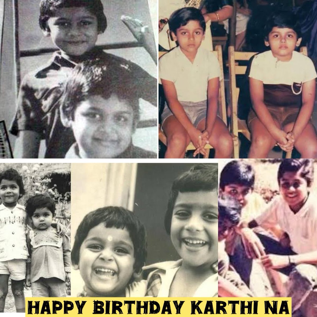 The King of The day 
Not Just Brother 
but Also Role model for Many 

Happiest Birthday to our 
<a href="/Karthi_Offl/">Karthi</a> The Dilli 
The Brother of #Rolex 
The one <a href="/Suriya_offl/">Suriya Sivakumar</a> Na