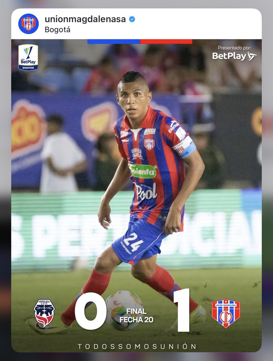 Felicitaciones al <a href="/UnionMagdalena/">Unión Magdalena S.A</a> por esta victoria que nos llena de orgullo a todos los samarios. 🙌 🔴🔵

¡Vamos que sí se puede, muchachos!