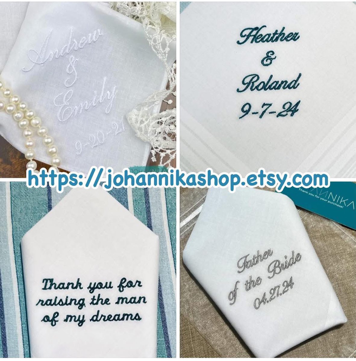 JOHANNIKAshop's tweet photo. Embroidered keepsake handkerchief at https://t.co/nCebhXFpbm Ships from CO. #johannikashop #weddingkeepsake #handkerchief #hankie #personalized #handmade #bridalshower  #memento #fun bridal #bridetobe #bridal #weddinginspiration #gettingmarried2025 #engagement #beautiful https://t.co/8BKyVolh7y