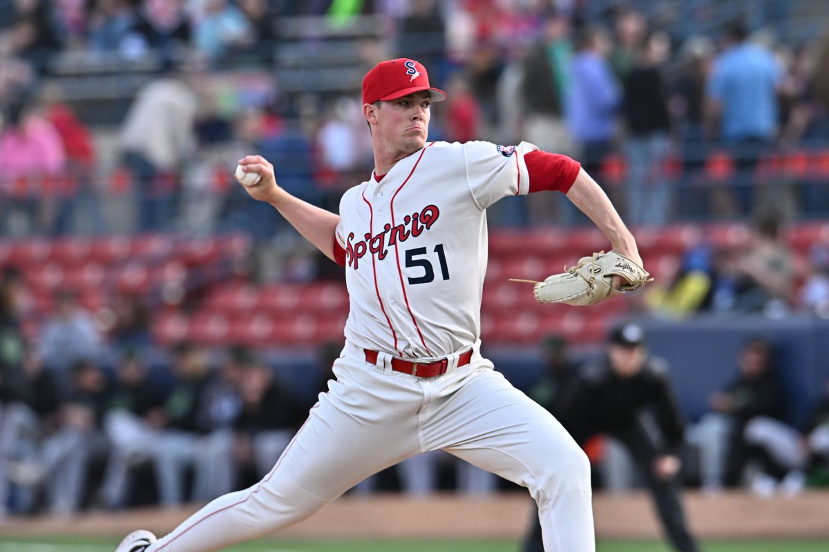 McCade Brown was a force of nature against the Dust Devils tonight: 5 IP, 1 H, 0 R, 2 BB, 11 K. #GoSpo
