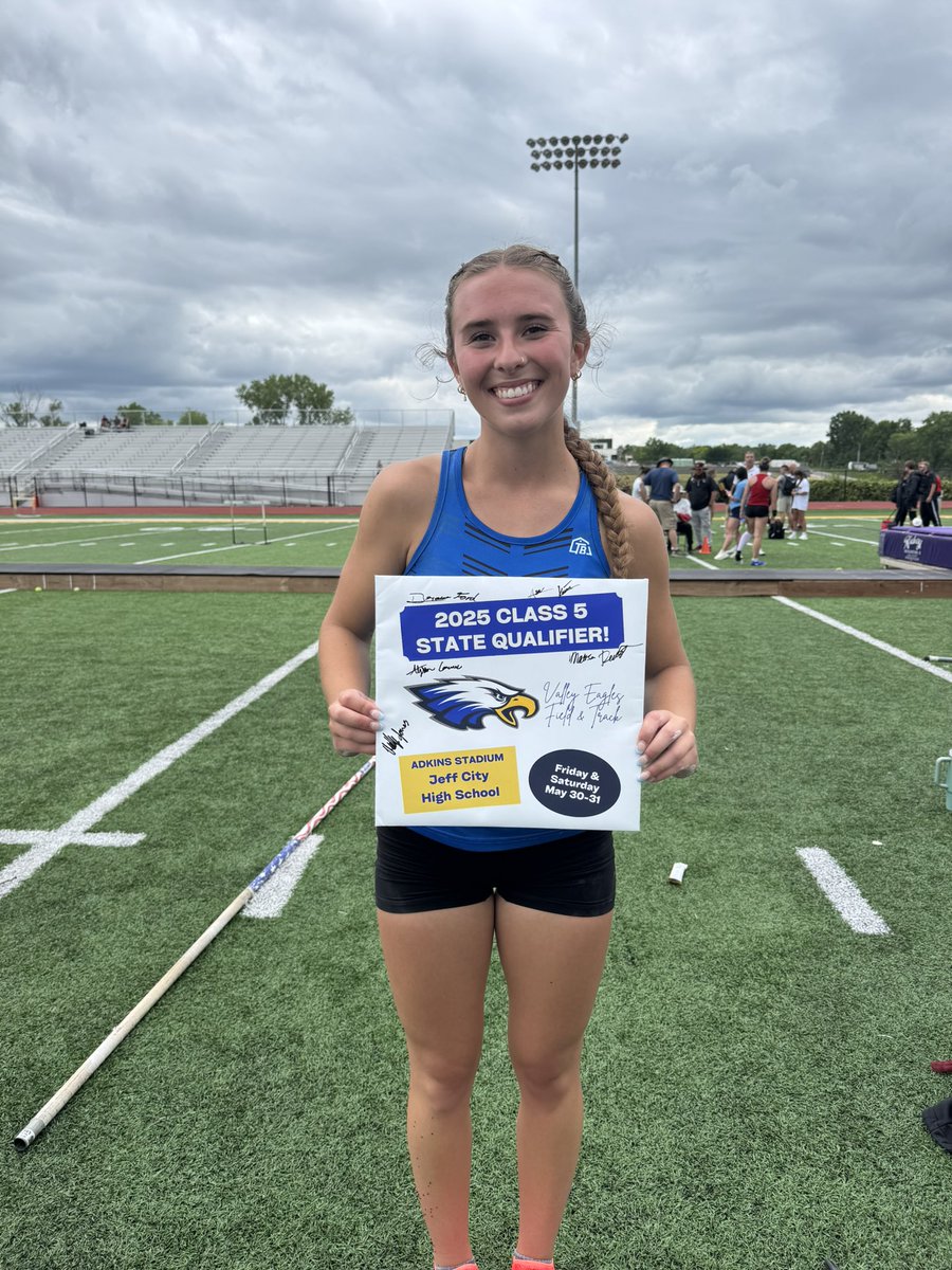 🚨STATE BOUND!🚨
GVT&amp;F is headed to the MSHSAA Class 5 STATE Championships! Madison Rust (Jav) &amp; Asa Keim (PV) are Sectional Champions! Alyssa Carver (PV) takes 2nd &amp; Molly Jones (Jav) takes 3rd. Drake Ford (TJ) finishes 4th!