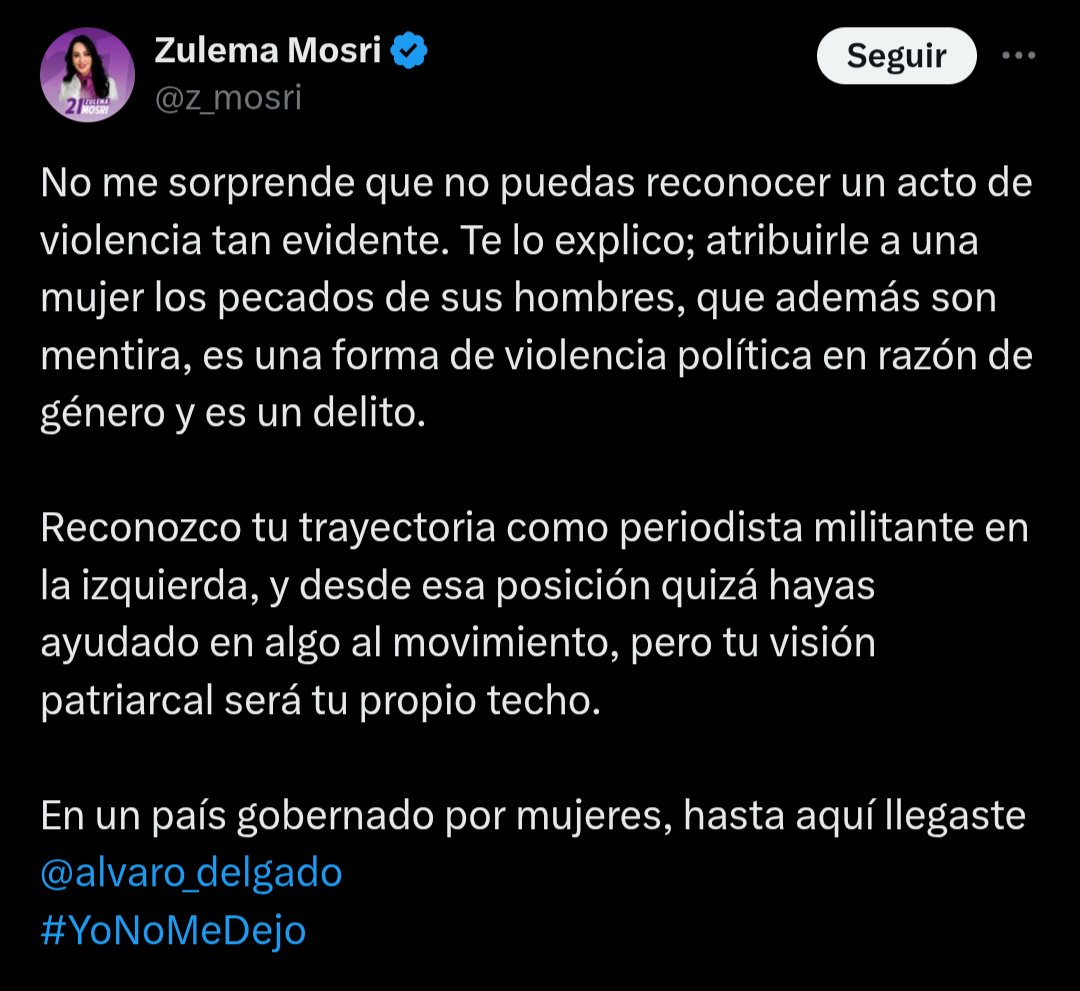 ndurancoronado's tweet photo. "Hasta aquí llegaste" le responde Zulema Mosri a Álvaro Delgado por informar que es la esposa de Macedo de la Concha, promotor del desafuero de AMLO. https://t.co/n5Kp5oDXbt