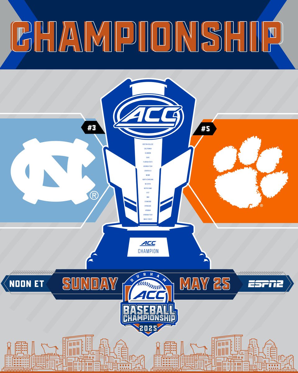 The matchup is set 🏆

See you back at the DBAP tomorrow as we crown an ACC Champion!