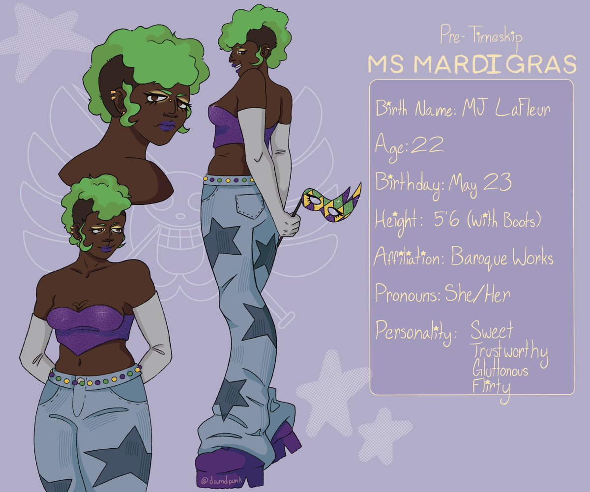damdpunk's tweet image. My updated reference for my OC 🐊💜