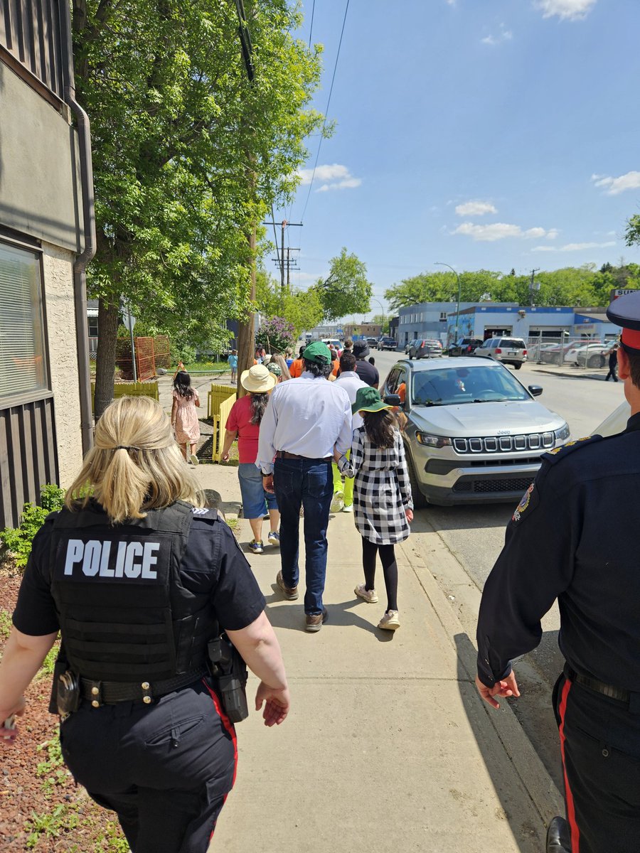 RPSCultural's tweet photo. This afternoon, members joined the community on the Ivan Amichand Memorial Heritage Walk.  Ivan was a co-founder of the North Central Family Centre and the walk not only honored his legacy, but also his influence in North Central.

@reginapolice https://t.co/8m6r9GydWE