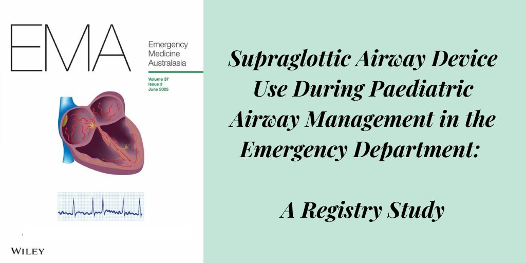 EMA Journal (@emajournal) on Twitter photo #SupraglotticAirwayDevice use in children in Australasian EDs
doi.org/10.1111/1742-6…
<a href="/andrewjtagg/">Andrew Tagg</a> <a href="/ktreeves66/">Katie Reeves</a> <a href="/paedsem/">Ben Lawton</a> <a href="/DrSimonCraig/">Simon Craig</a>
<a href="/WileyHealth/">Wiley Clinical Health</a> <a href="/acemonline/">ACEM</a> #SupraglotticAirwayDevice use in children in Australasian EDs
doi.org/10.1111/1742-6…
<a href="/andrewjtagg/">Andrew Tagg</a> <a href="/ktreeves66/">Katie Reeves</a> <a href="/paedsem/">Ben Lawton</a> <a href="/DrSimonCraig/">Simon Craig</a>
<a href="/WileyHealth/">Wiley Clinical Health</a> <a href="/acemonline/">ACEM</a>