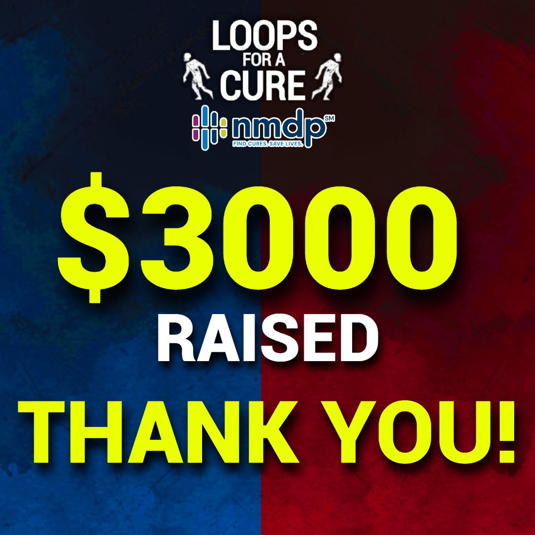 From the bottom of my heart, thank you so genuinely much for all the amazing teams, staff, friends, community members, EVERYONE who made this possible today. $3000 dollars raised for the <a href="/nmdp_org/">NMDP</a>! This is going to help so many people. I could not be more thankful to you all!