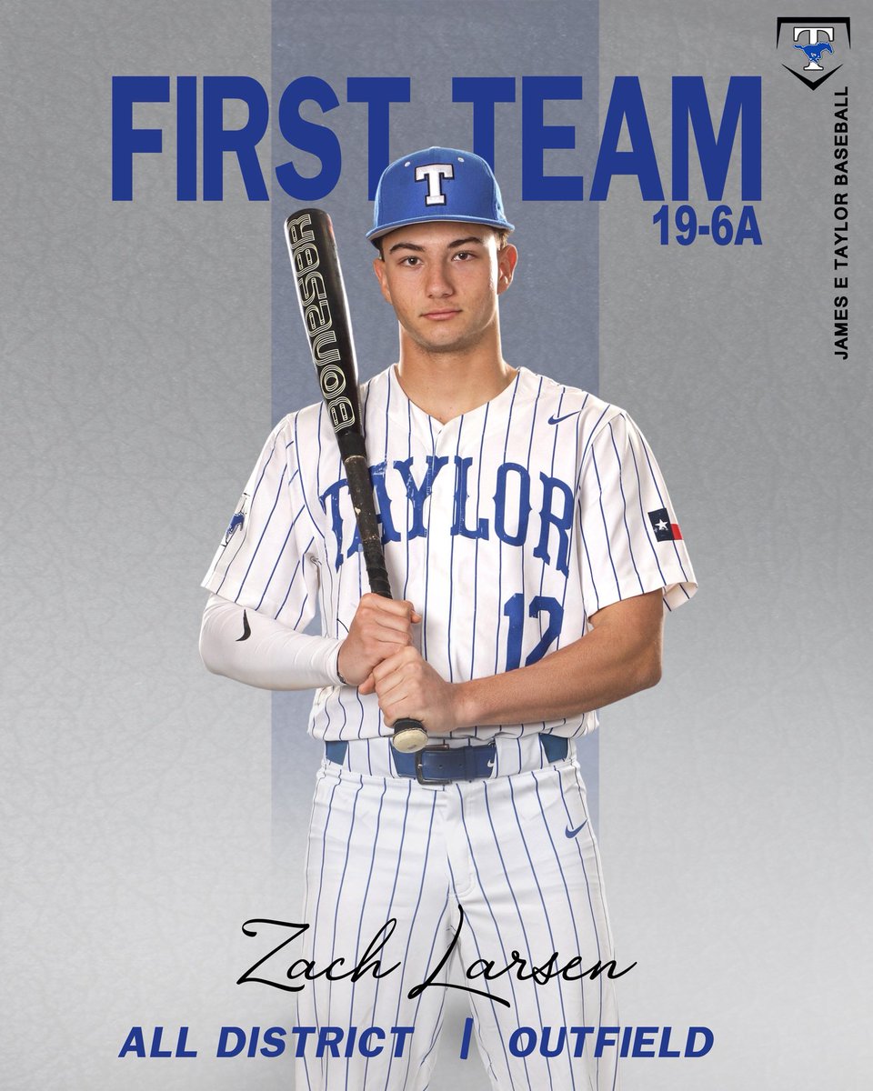 Zach Larsen (@12zachlarsen) on Twitter photo Blessed to be named a first team all district outfielder by <a href="/KatyISDAthletic/">Katy ISD Athletics</a>!! Looking forward to one more great year with <a href="/baseball_THS/">Taylor HS Baseball</a>๐ค Blessed to be named a first team all district outfielder by <a href="/KatyISDAthletic/">Katy ISD Athletics</a>!! Looking forward to one more great year with <a href="/baseball_THS/">Taylor HS Baseball</a>๐ค