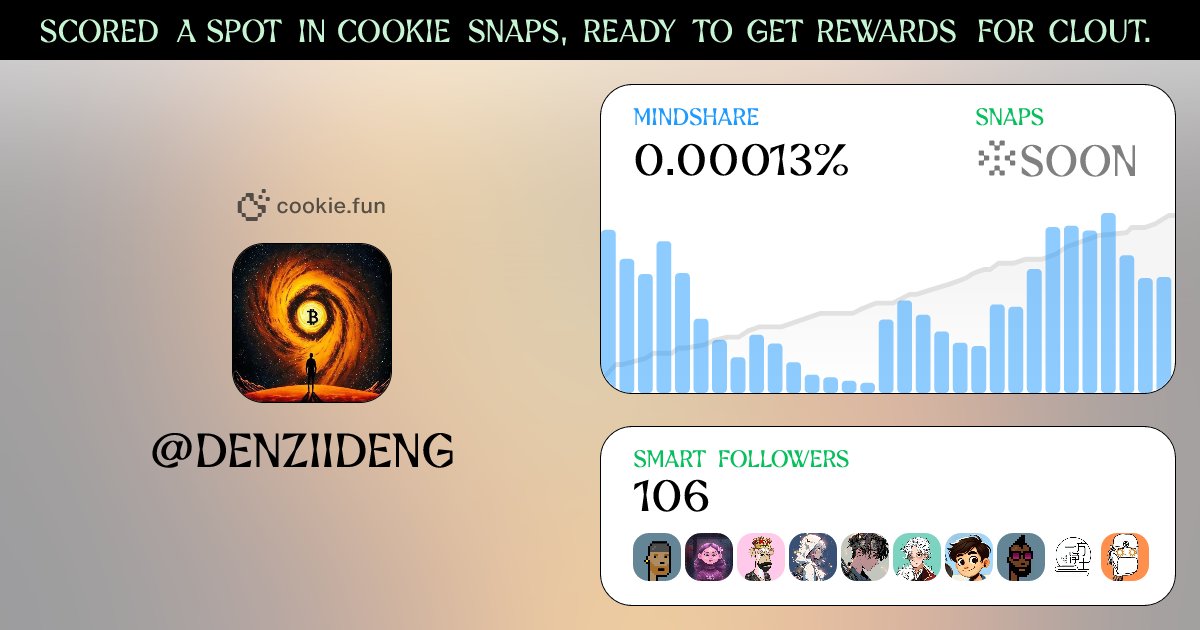 Mindshare begins with network.
True networks are decentralized.

The first creator network is back on <a href="/cookiedotfun/">Cookie DAO 🍪</a>, rewarding what matters: trust, impact, and intent.

Decentralized InfoFi is here &amp; I'm in.
Are you?
  
cookie.fun/accounts/681e5…