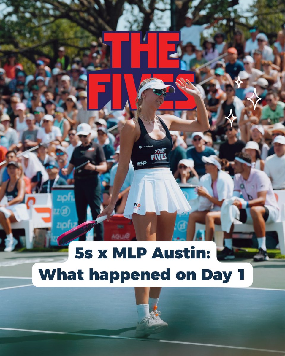 the5spickleball's tweet photo. The recap of Day 1 at MLP Austin๐
@MajorLeaguePB #letsgo5s https://t.co/KvNrSNIGwd