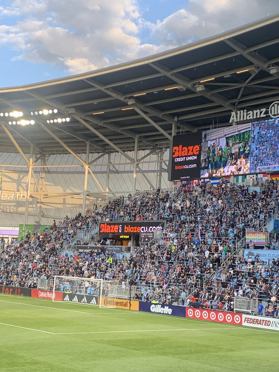 Perfect night at <a href="/allianzfield/">Allianz Field</a> cheering on the <a href="/MNUFC/">x - Minnesota United FC</a>!! <a href="/SaintPaul/">Visit Saint Paul</a>