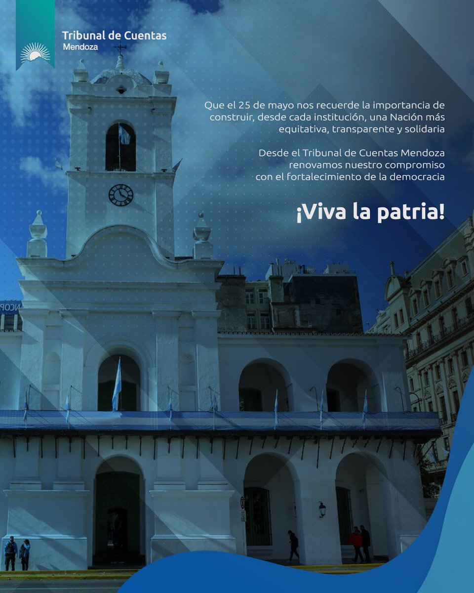 Un día como hoy, en 1810, nacía el sueño de una Nación libre. 
Que el espíritu de Mayo nos inspire a seguir construyendo juntos.

¡Viva la Patria! 

#25DeMayo #DíaDeLaPatria #RevoluciónDeMayo