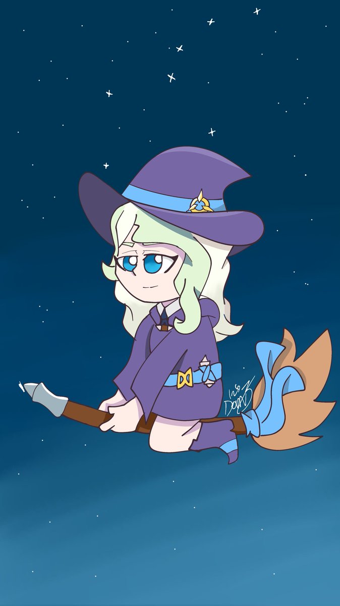 DaniaDraws's tweet image. A little Diana
I'd like to draw the rest of Akko's friends flying on broomsticks 🪄✨#LWA_jp