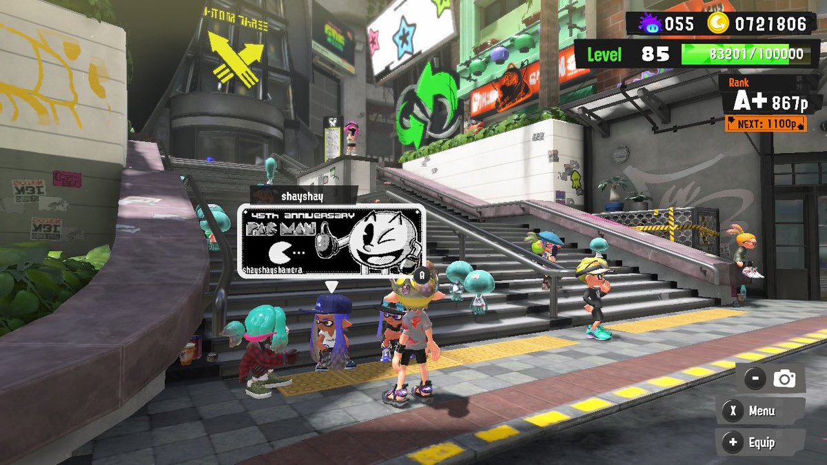 JDragon272's tweet photo. K.I.N.G. returns to Splatsville where he moved to, and finds @Mettuar30 @shayshayshamera and @FigFlavoured in town.

And PAC-MAN 45th Anniversary.

JDragon272 ♠️♦️♣️♥️
#Splatoon3 #Splatoon #SplatoonOC #plazapost #drawing #ArtistOnX #ArtistinTwitter #NintendoSwitch #PACMAN45TH https://t.co/Df30bnBHpm