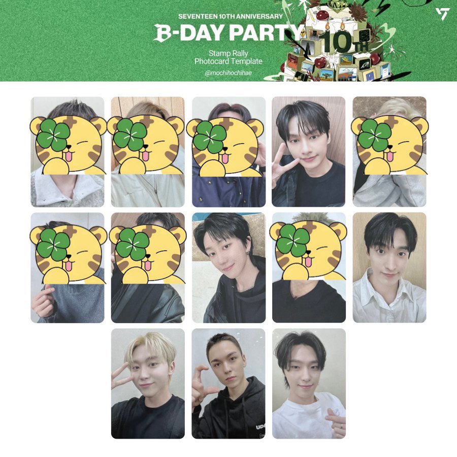 seventeen 10TH スタンプラリー B-DAY PARTY ON hand】SEVENTEEN 10th Anniversary B-Day Party Stamp Rally