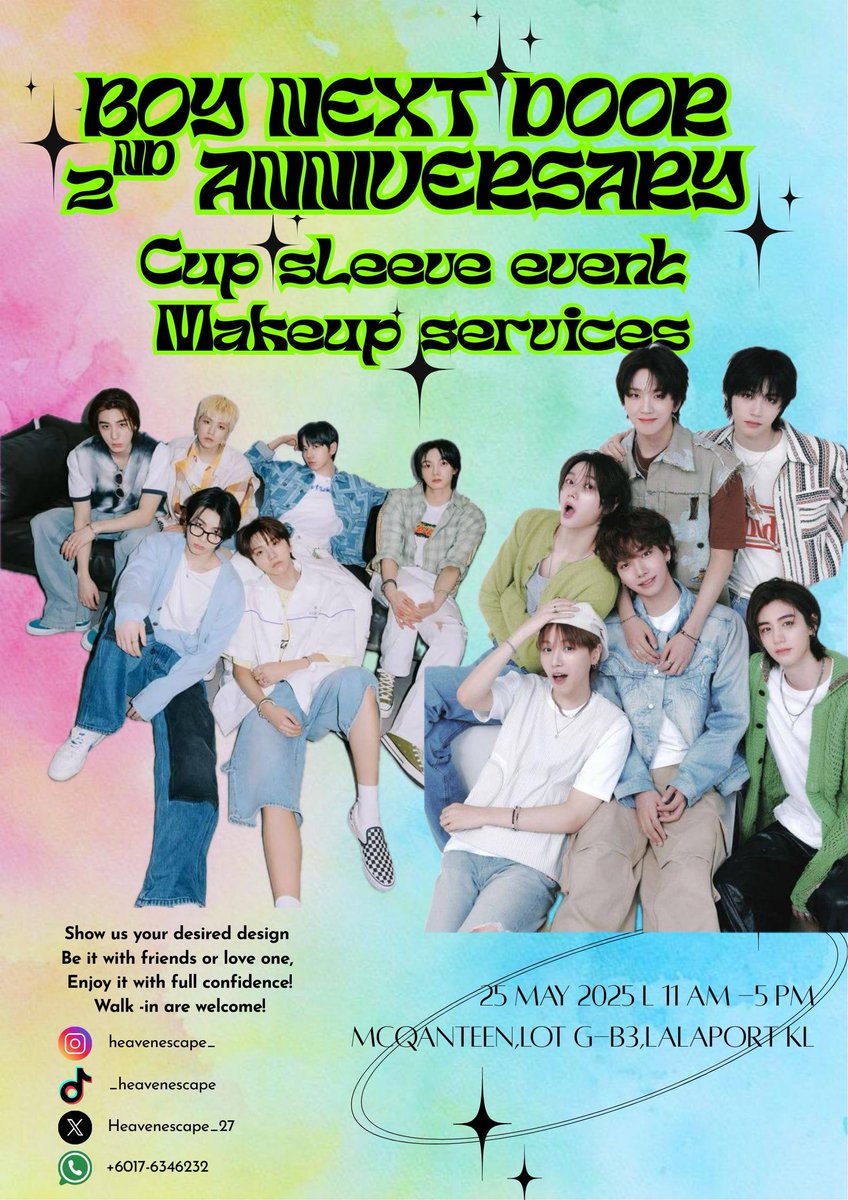 Its The D-Day!! Dear Onedoors! Are u guys ready for CSE Event by <a href="/transitfandom/">BND LIVE IN KL 🪩</a> 😍 will be here this weekend ,25 may !
Walk-in and booking are both welcome! 🤗 Hit me up on:-Whatsapp :wasap.my/60176346232/ma
#NekdoWAVE #Onedoors