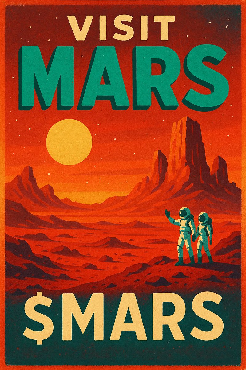 STARBOUND___'s tweet photo. Spend $MARS on Mars.
From rover rides to Martian markets, itβs the only currency you need on the Red Planet.
Fast. Borderless. Made for space.
#SpendMARS #MarsTourism #RedPlanetReady #CryptoOnMars #MARScoin https://t.co/EoMsYpmmBq