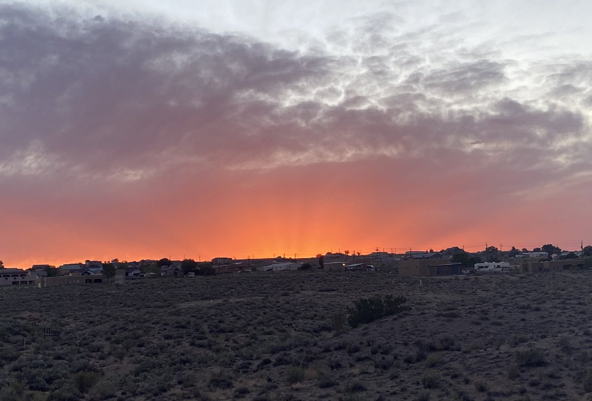 Sunset at high mesa-New Mexico .