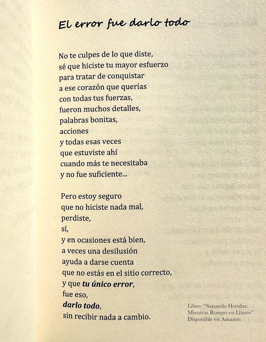 JaiiWriter's tweet photo. Libro: “Sanando Heridas: Mientras Rompo Llanto” 📓 https://t.co/jDuHnrjTGO